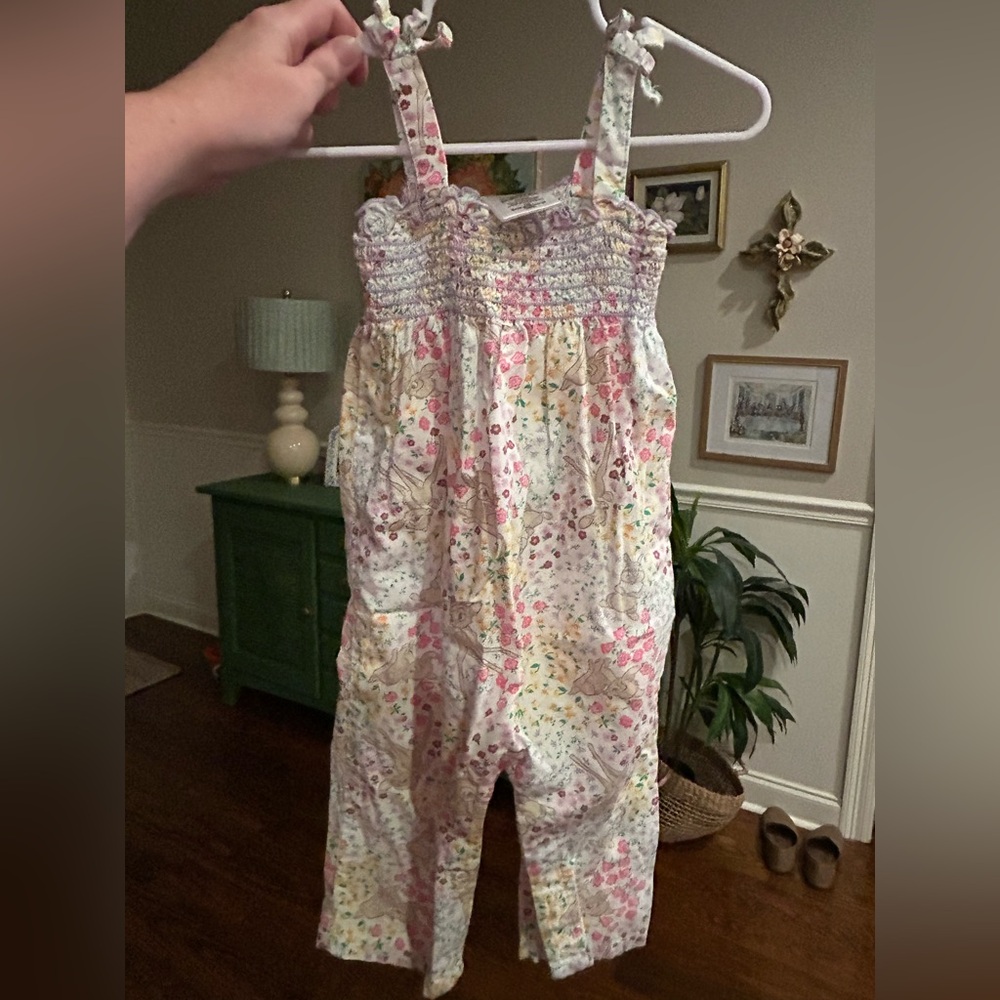 Disney Baby Bambi Floral Smocked romper